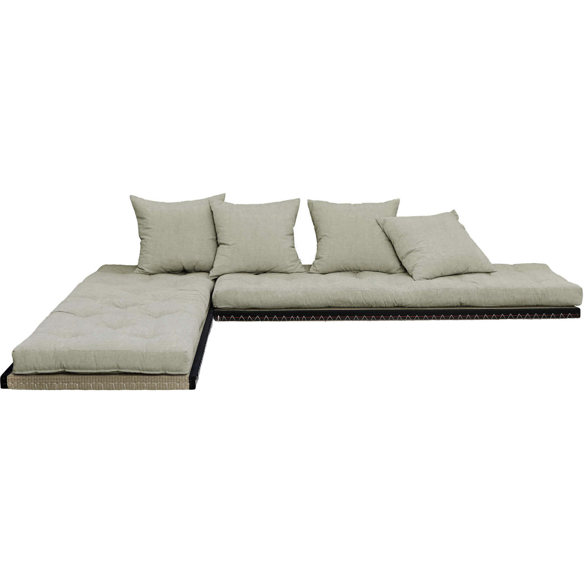 - Futon canapé lit 3 places 2x70x200 lin