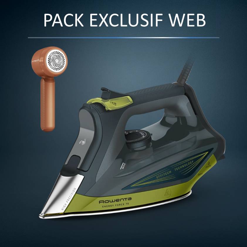 Pack Exclusif Web - Fer vapeur Energy Force   Rase Bouloche