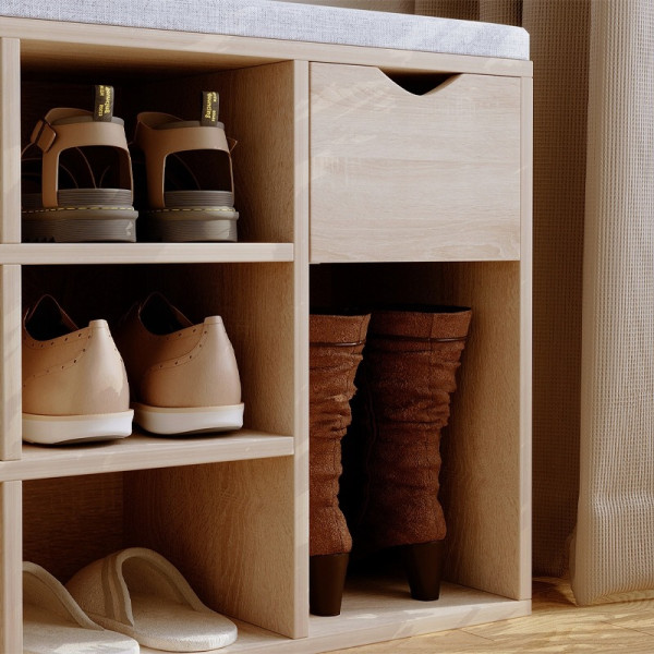 Szafka na buty z siedziskiem loft sonoma ławka przedpokój z szufladą