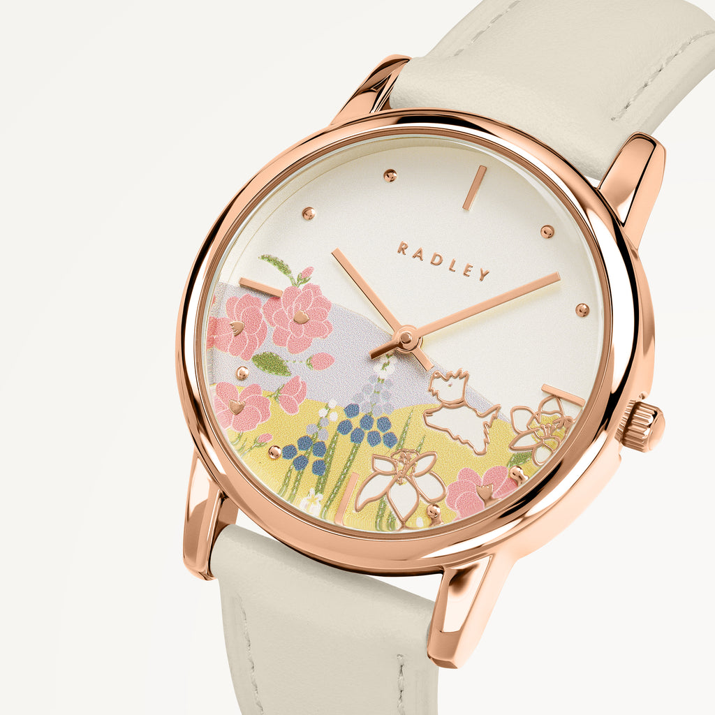 Spring Blooms - Leather Strap Watch
