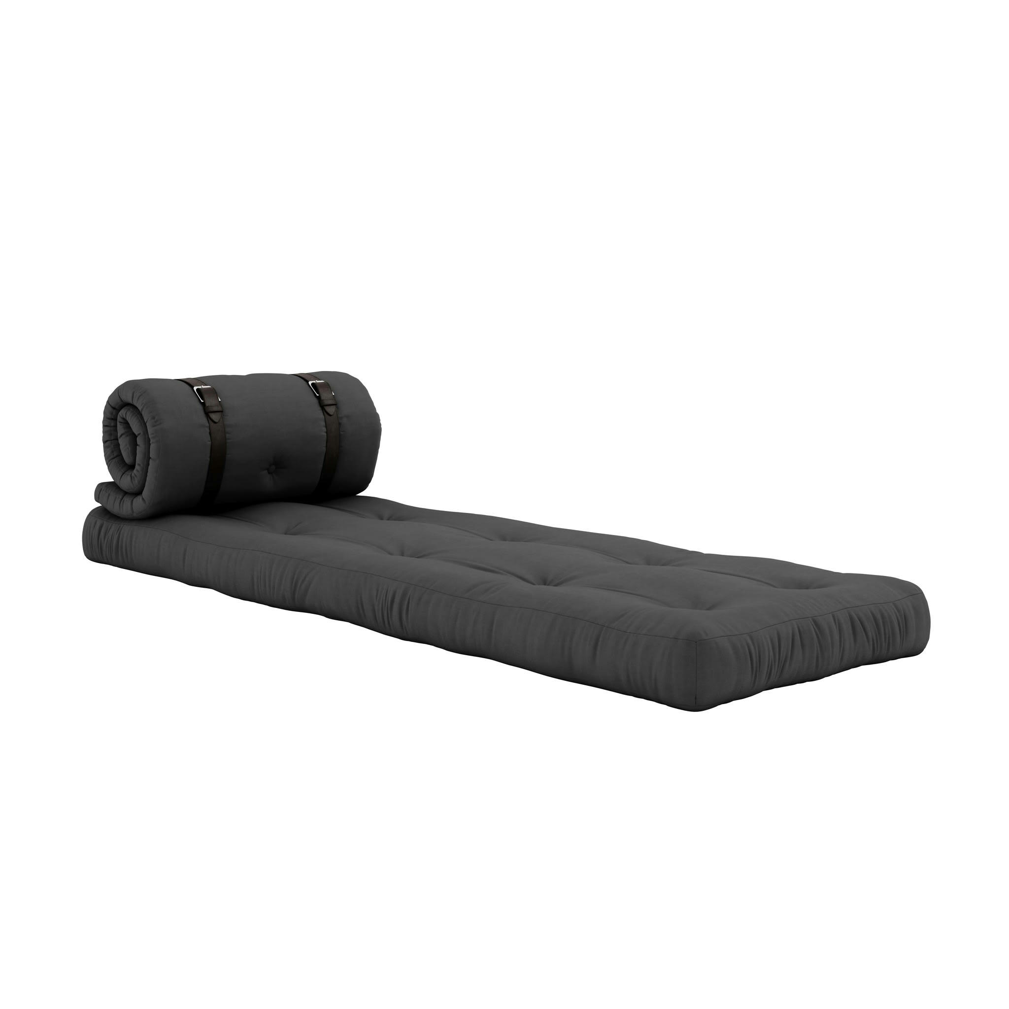 - Matelas futon et pouf 2 en 1 anthracite 70x200