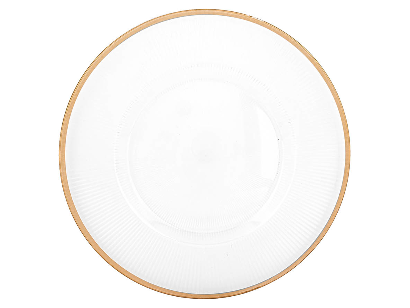 Podkładka pod talerz 33 cm ze złotym rantem transparentna