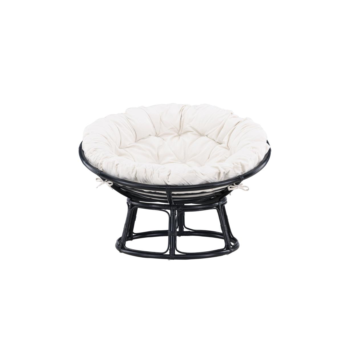 Svea - Ivan loungestoel - zwart- rattan