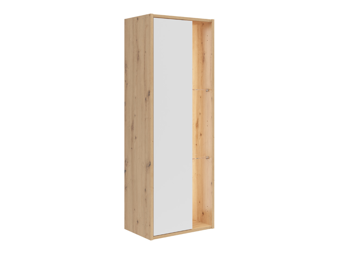 Regał Gap 47 cm z drzwiami i 3 półkami dąb artisan/biały