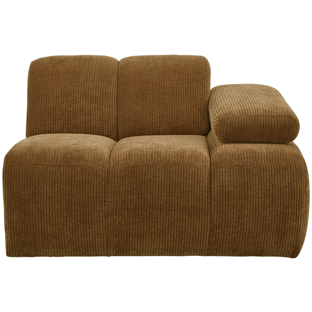 WOOOD 1-zits bank met arm rechts Mojo - Ribstof - Geel - 74x120x97