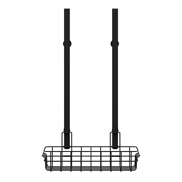 Panier de douche à suspendre en acier inoxydable noir Cavally GoodHome