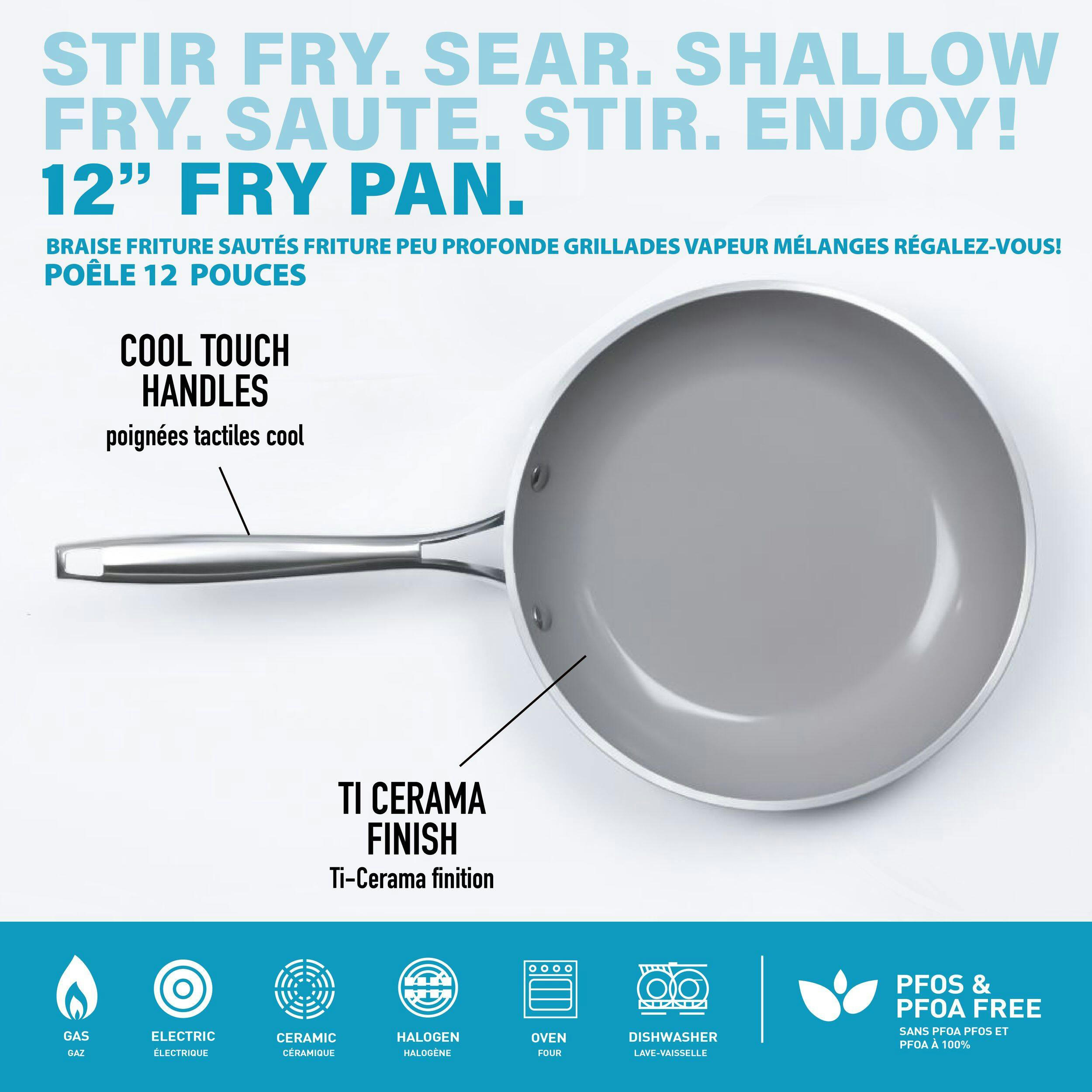 As Seen On TV Gotham Steel Fry Pan, Aqua Blue, 12-in