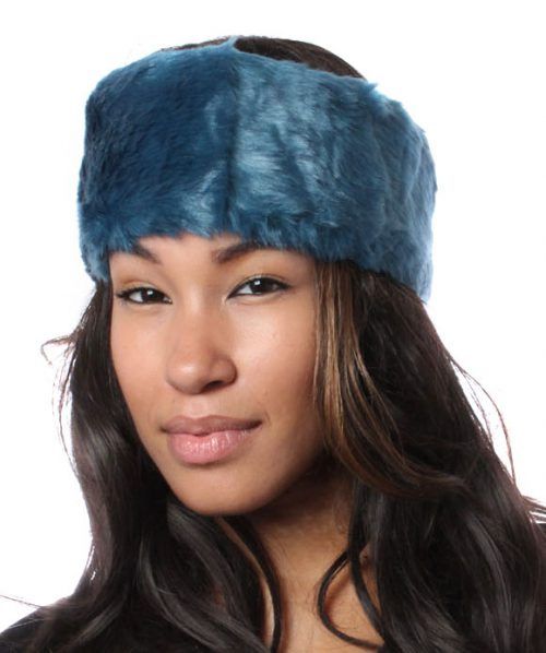SVNX Teal Soft Faux Fur Headband