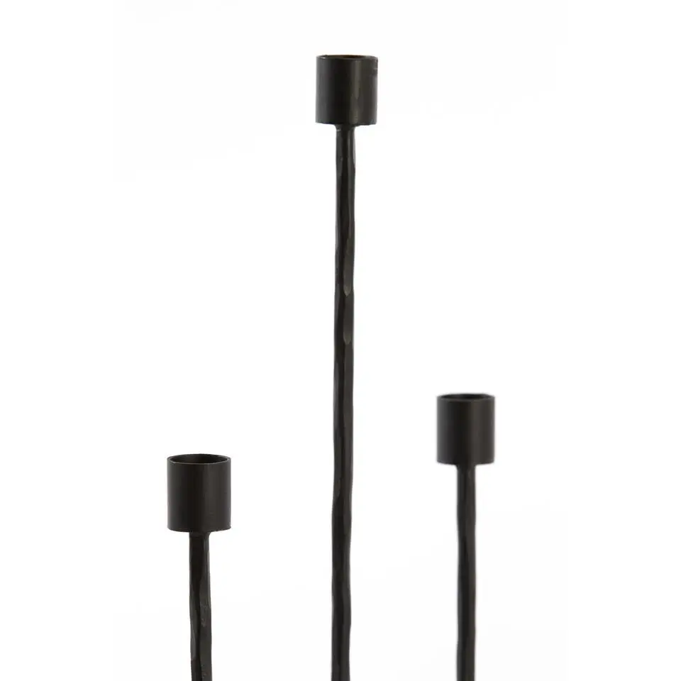 Kandelaar Nicole - Zwart - 22.5x15x45.5cm