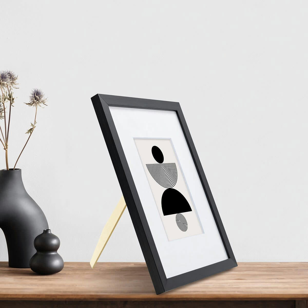 WILD - Cadre photo noir 18x24 cm avec passe-partout résine recyclée