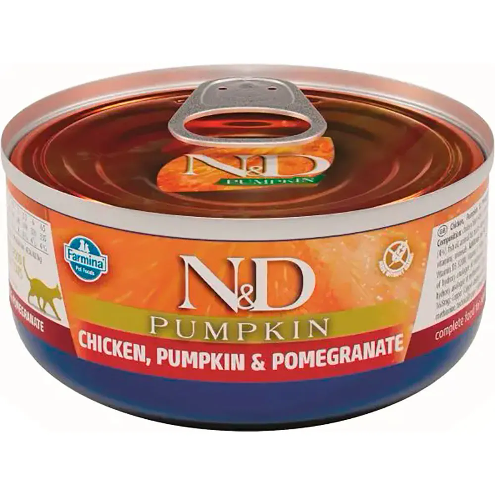 Farmina N&D chicken & pumpkin wet cat food 24x70g