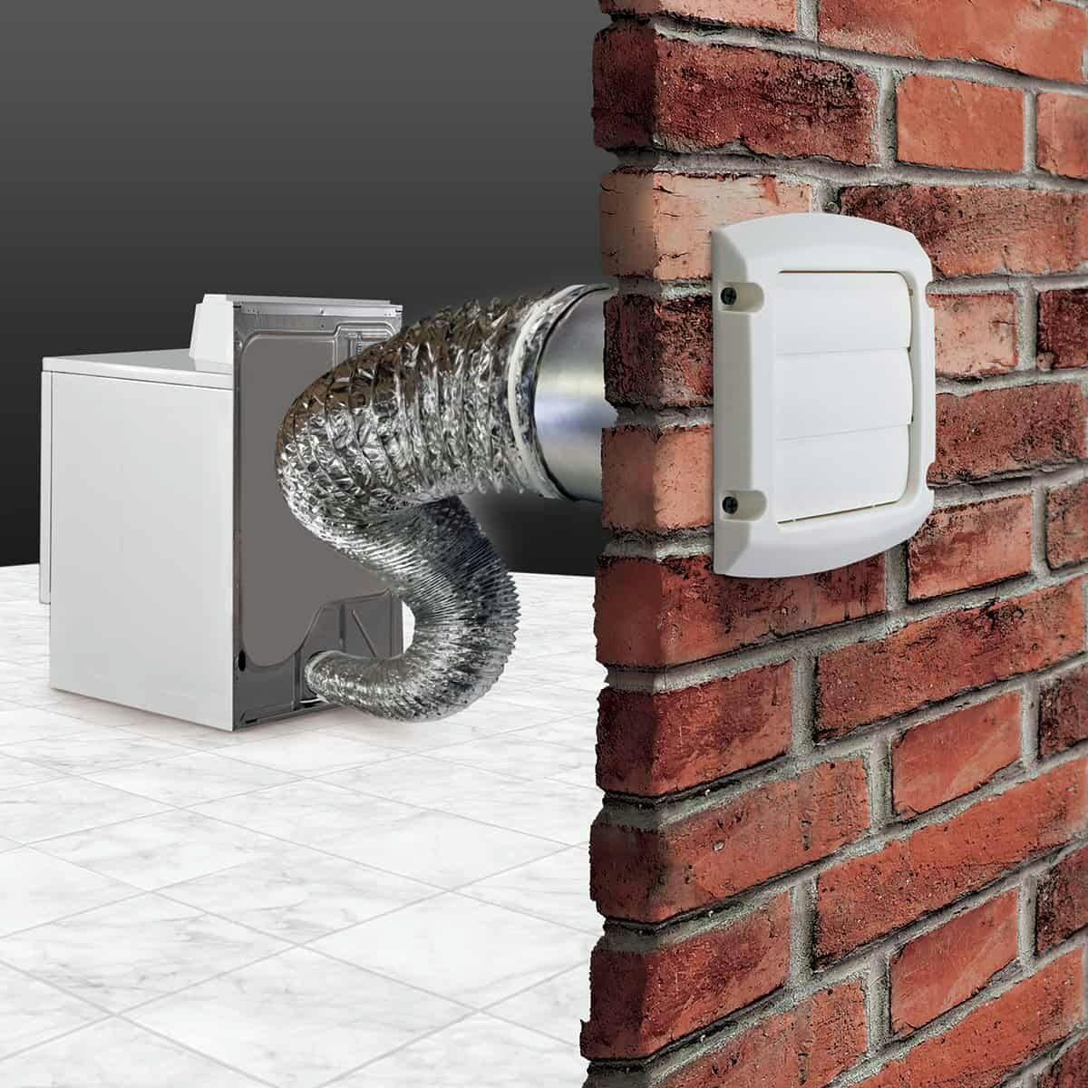 Dundas Jafine TD48PVKZW6 ProVent Louvered Dryer Vent Kit, UV-Resistant, 4-in x 8-ft Duct