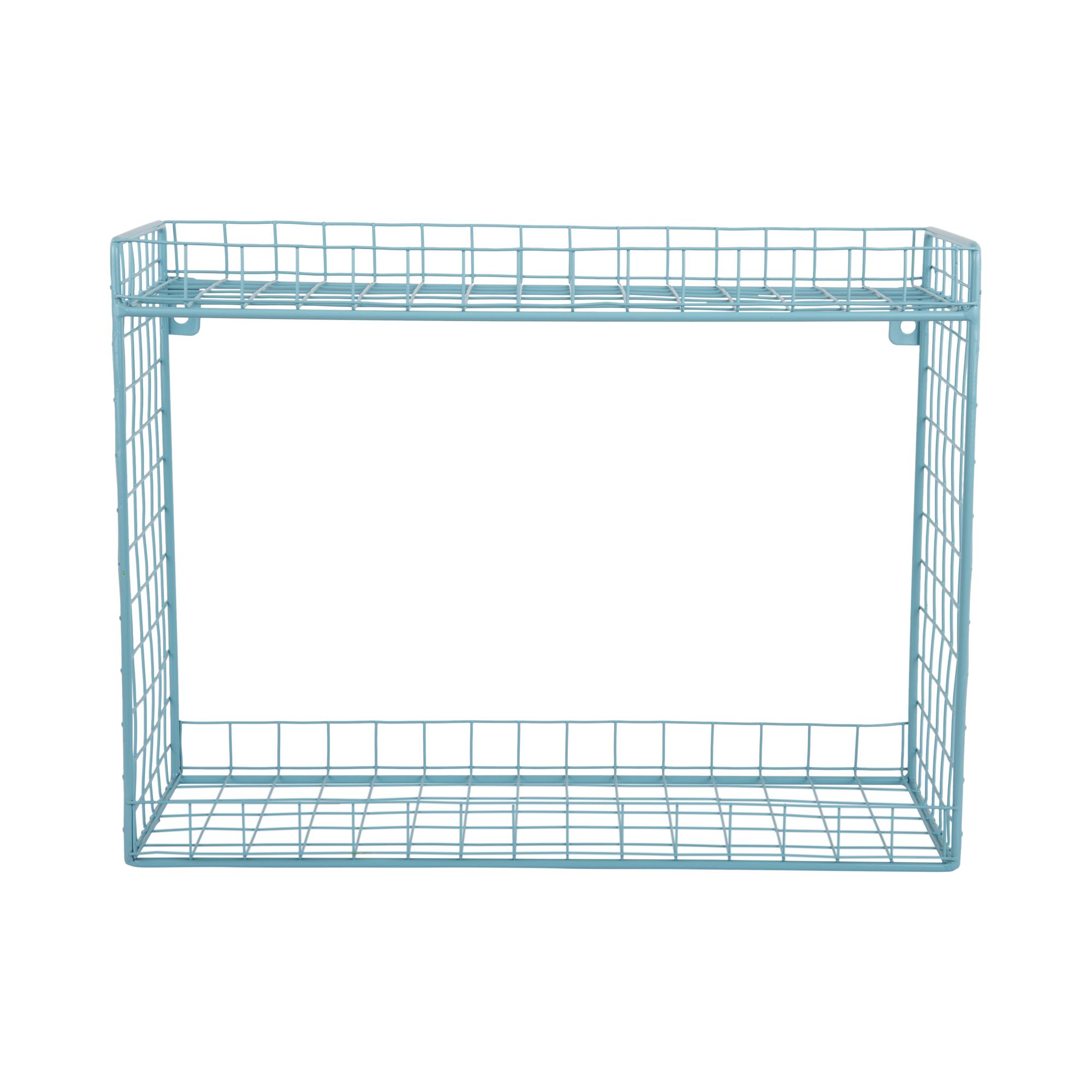 Present Time wanddecoratie Reja - blauw - 15x40x30cm