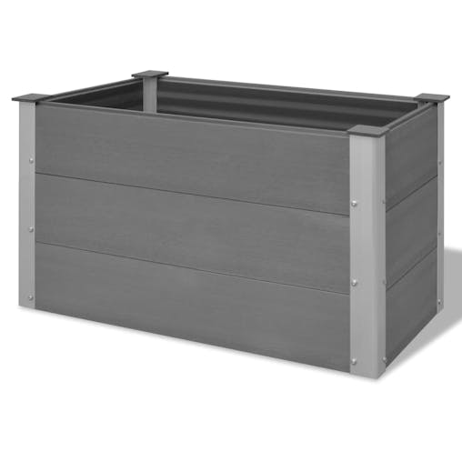 NNEVL Garden Raised Bed WPC 100x50x54 cm Grey