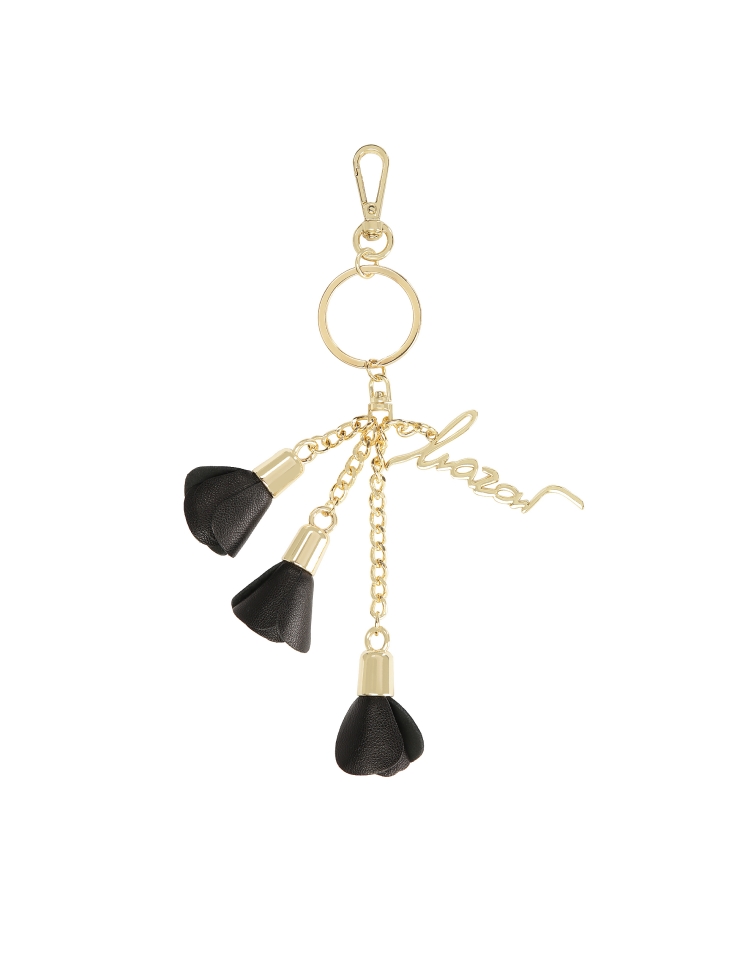 Key ring with flowers and logo