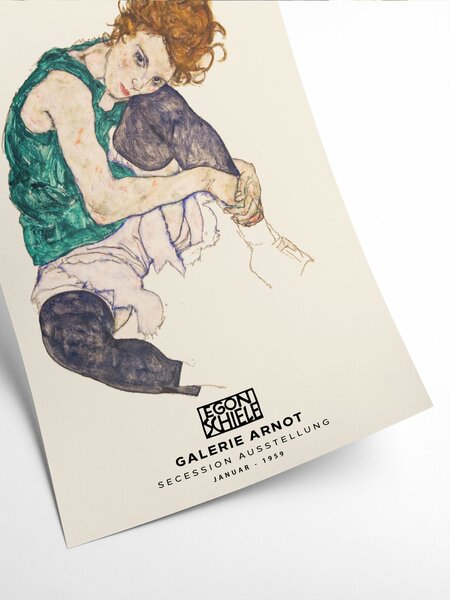 PSTR studio - Egon Schiele - Seated woman with bent knee