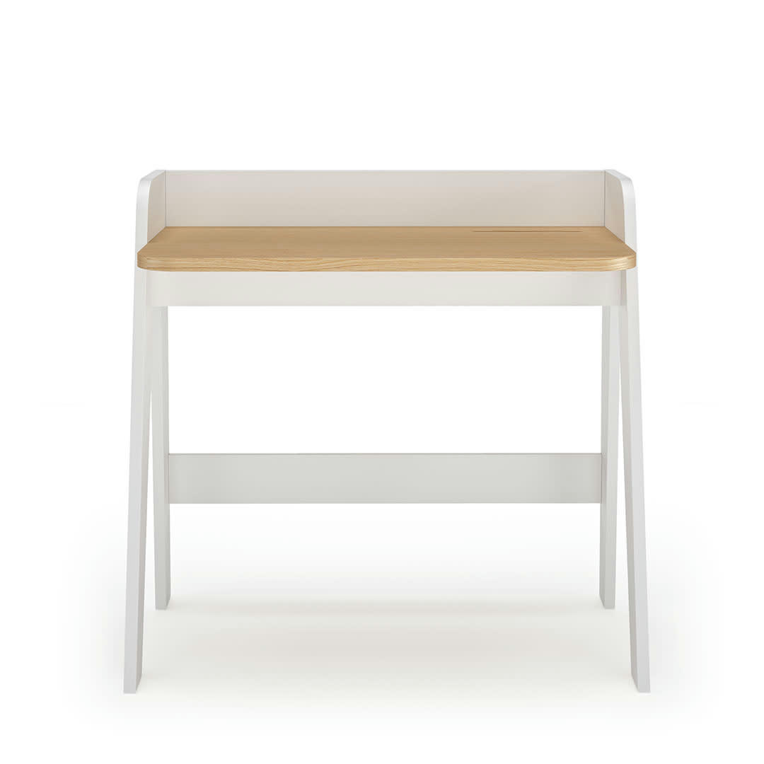 FIORE - Bureau  placage chêne clair et blanc