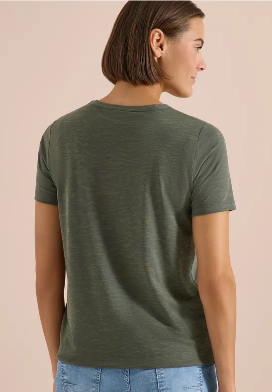 Kurzarm Shirt in Ausbrenner-Optik