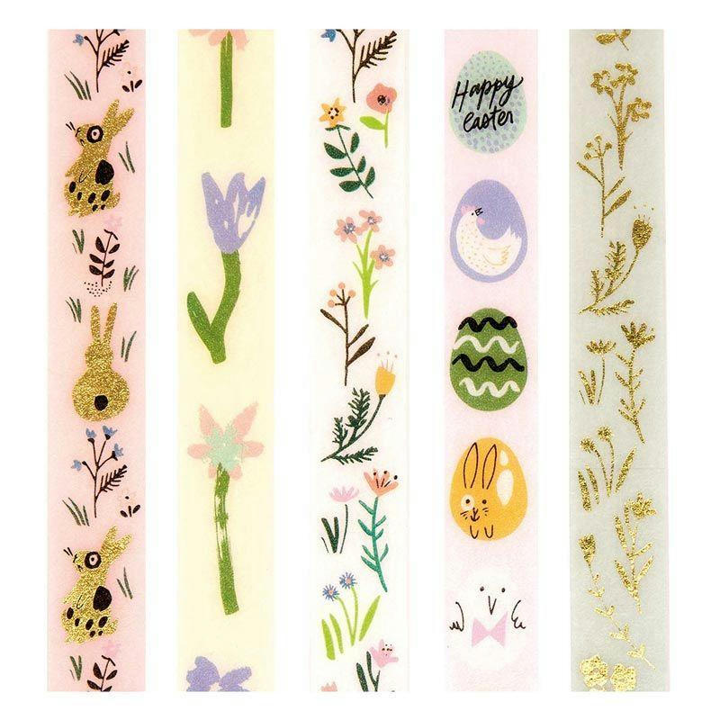 LAPINS - 5 masking tapes lapins