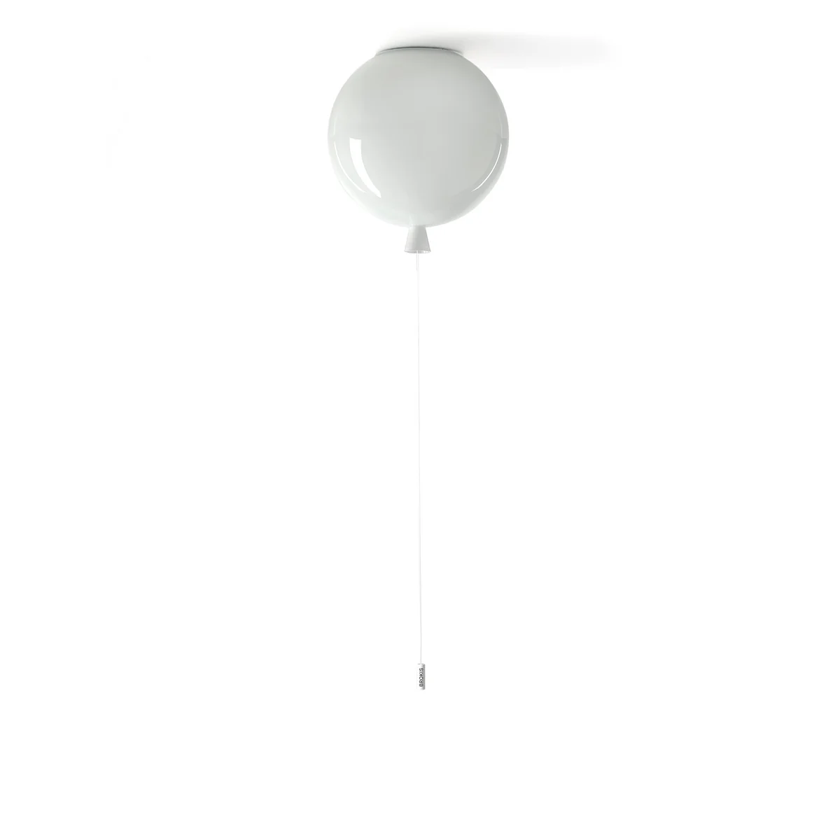 Brokis - Memory Deckenleuchte, Ø 25 x H 27,5 cm, weiß / Kabel weiß
