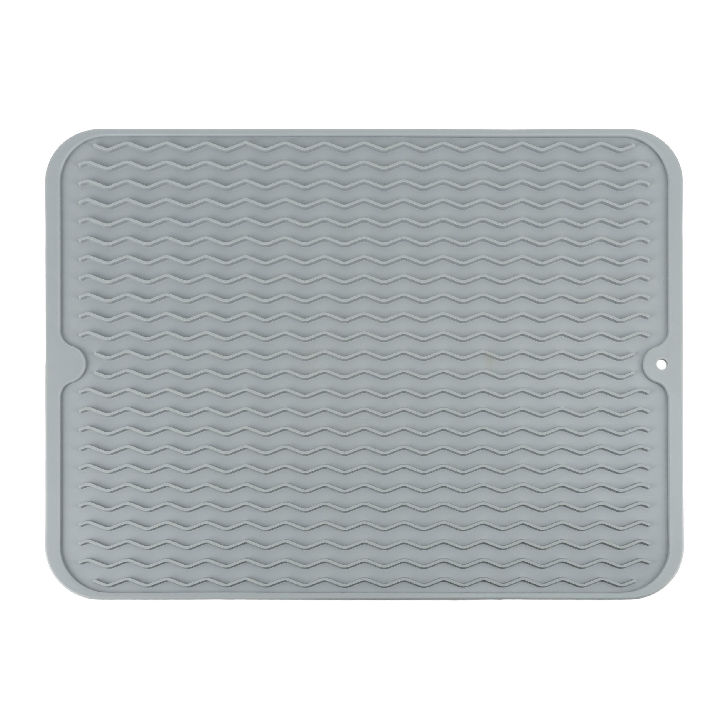 QUVIO Afdruipmat - Silicoon - Grijs