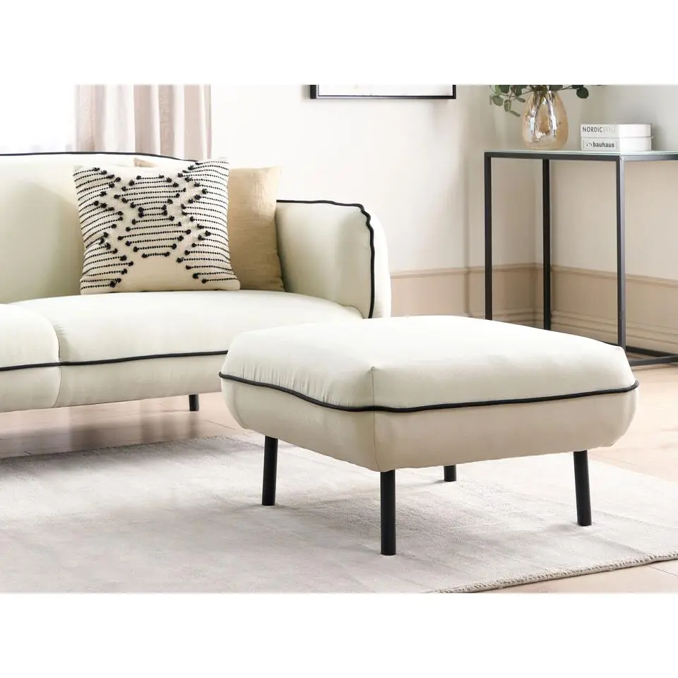 TONSBERG - Ottomaan - Lichtbeige - Polyester