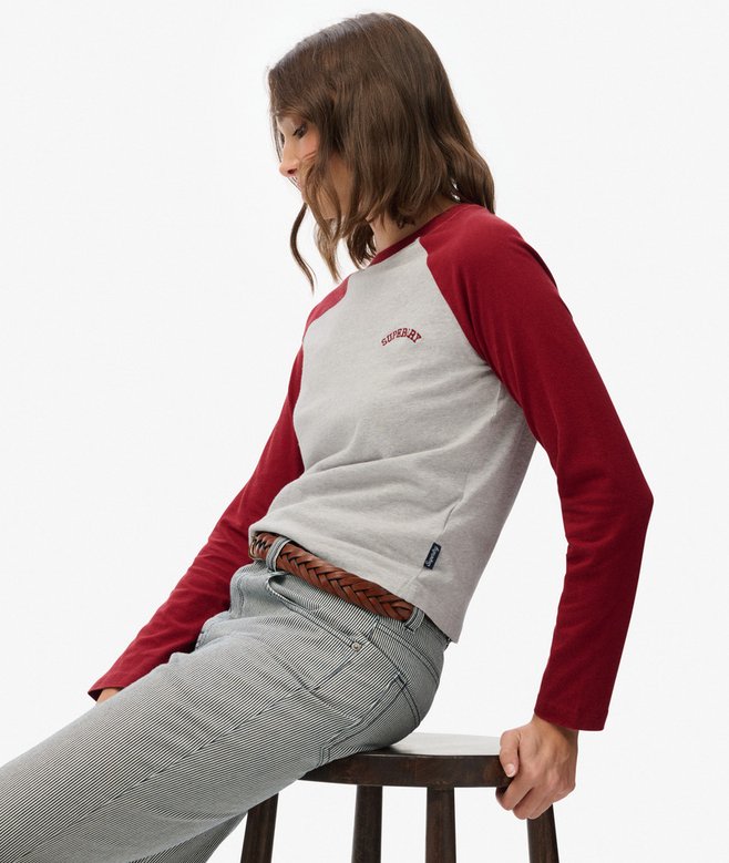 Essential Logo Long Sleeve Baseball Top