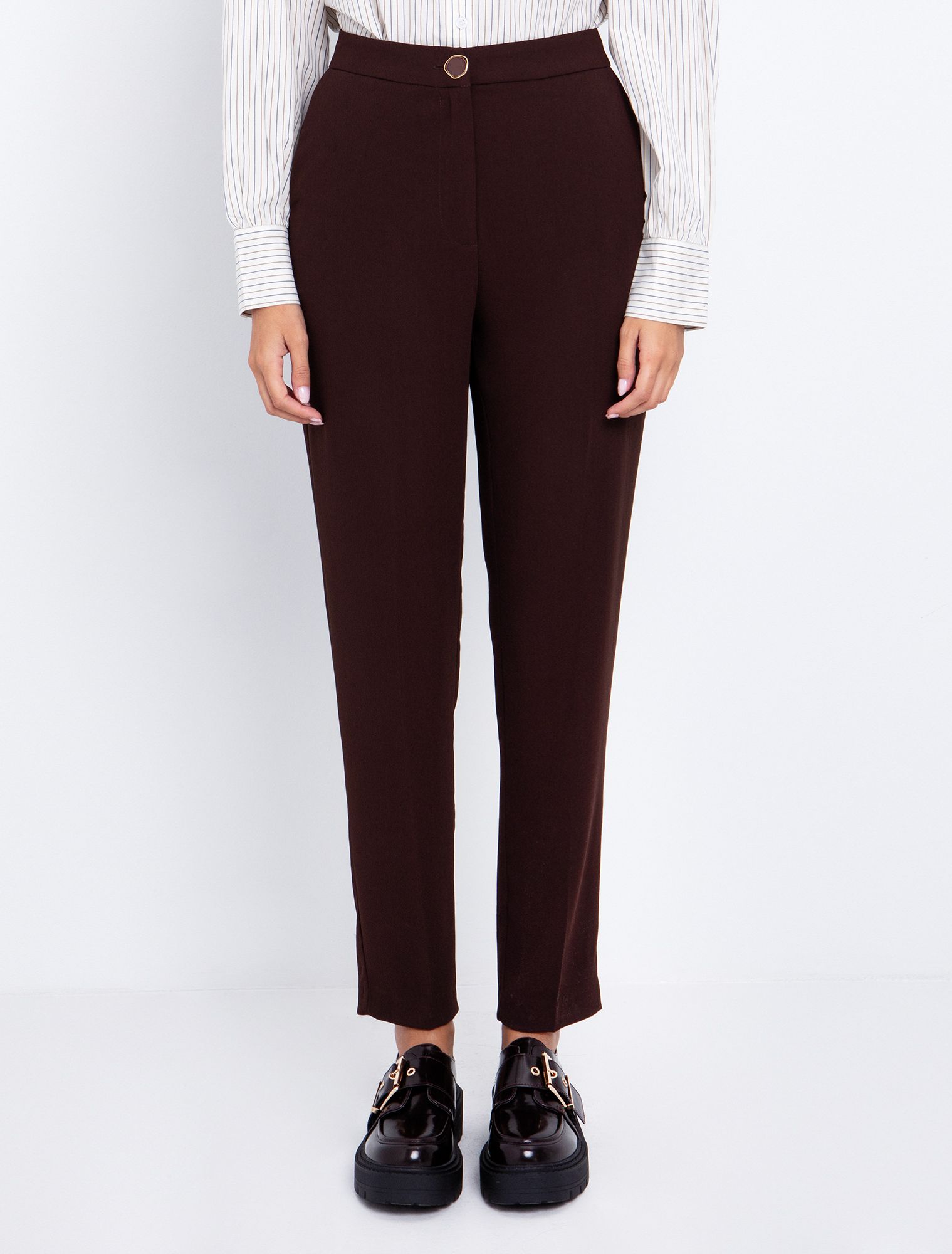 Ankle-length κρεπ παντελόνι