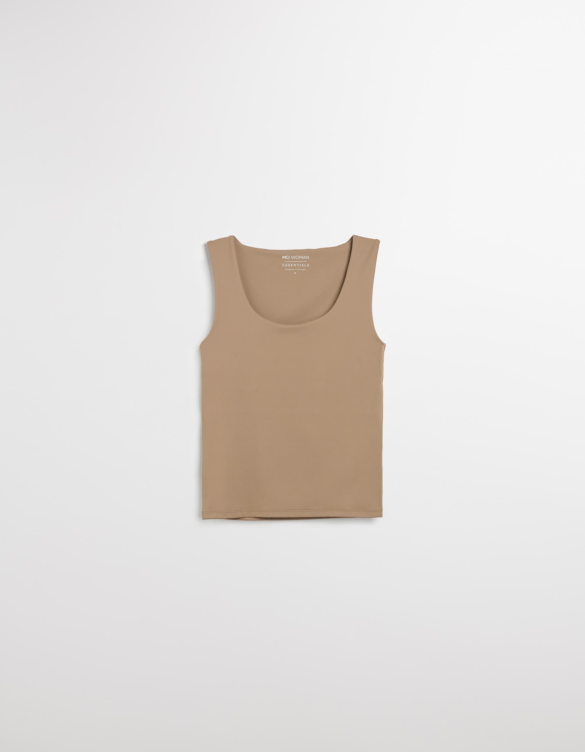 Tank Top, Mulher, Bege Escuro