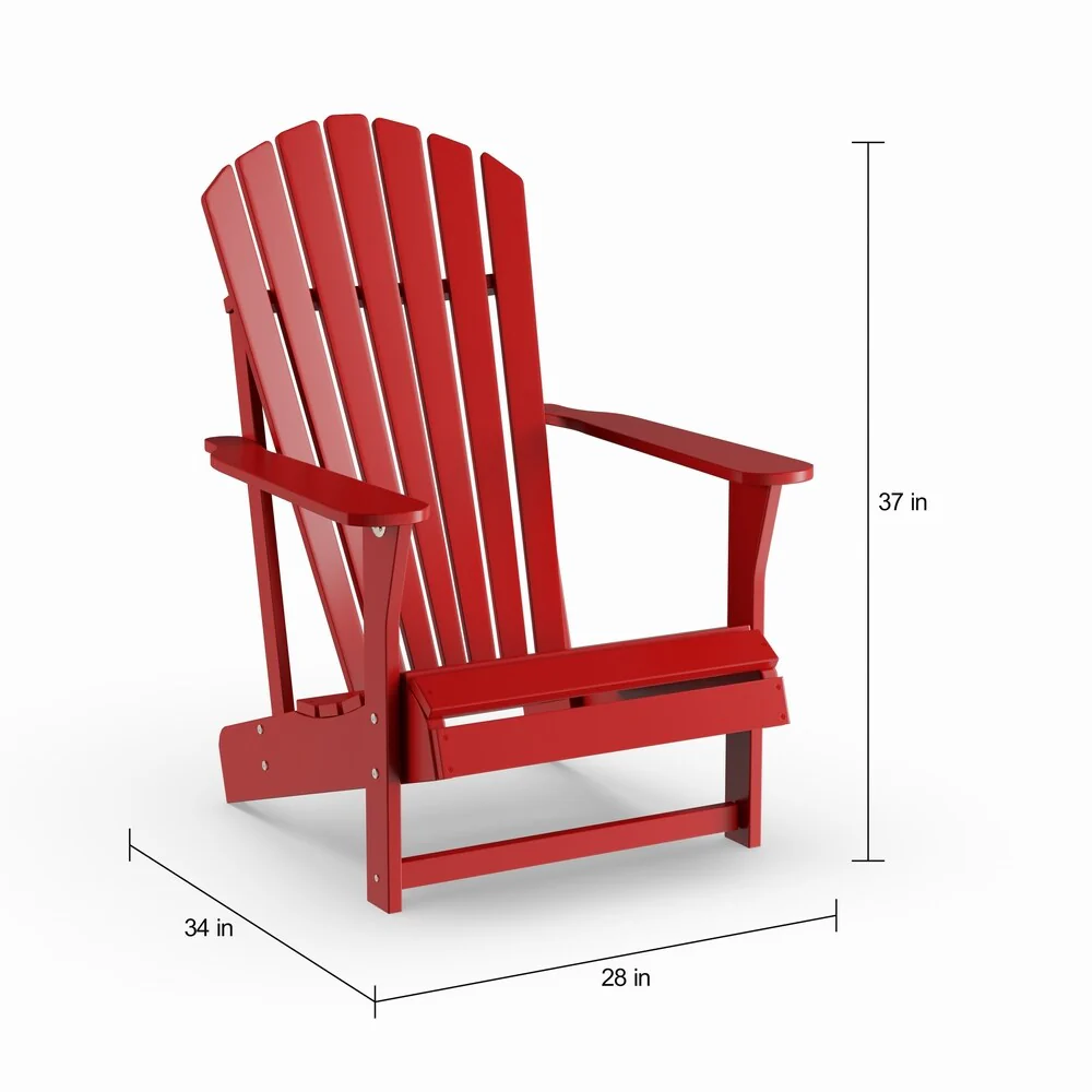 Red 3-piece Adirondack Chair Set
