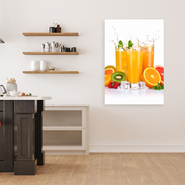 Obraz do kuchni baru, Sok pomorańczowy Owoce 20x30