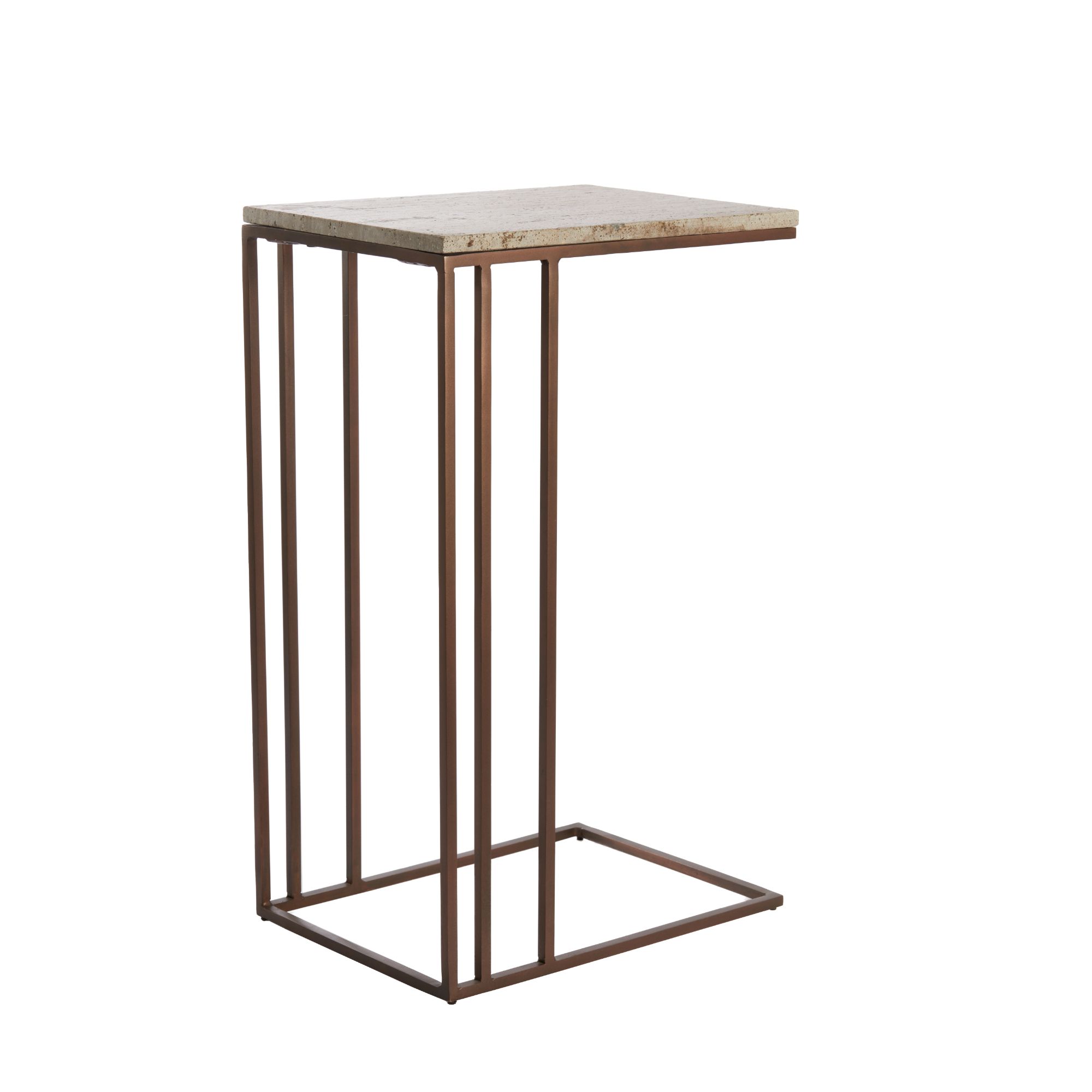 Light & Living bijzettafel Roshan - bruin - 41x31x66cm