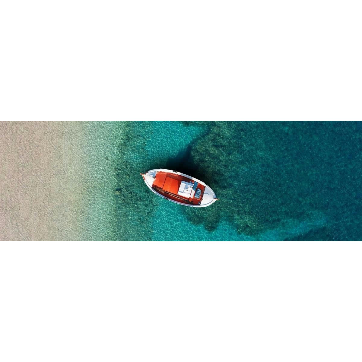 MER - Tableau sur toile bateau 30x97 cm