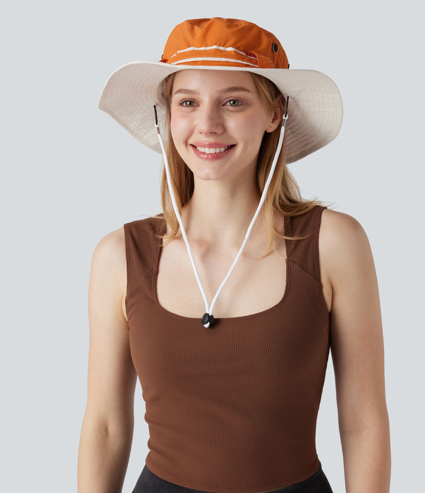 Chapeau de soleil large bord réglable - UPF40