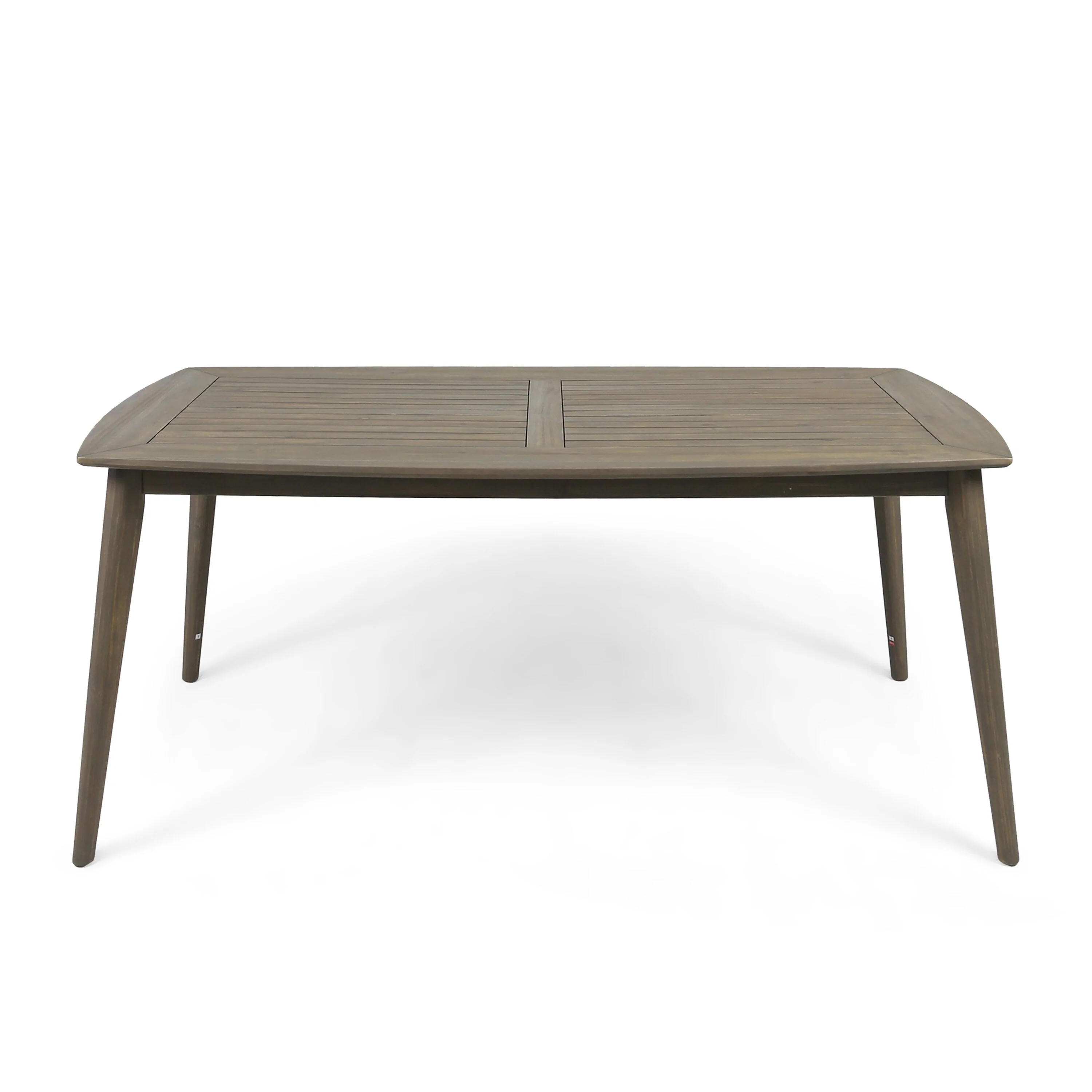 Ambre Outdoor Dining Table, Rectangular 71 Inch Taupe Gray Acacia Wood