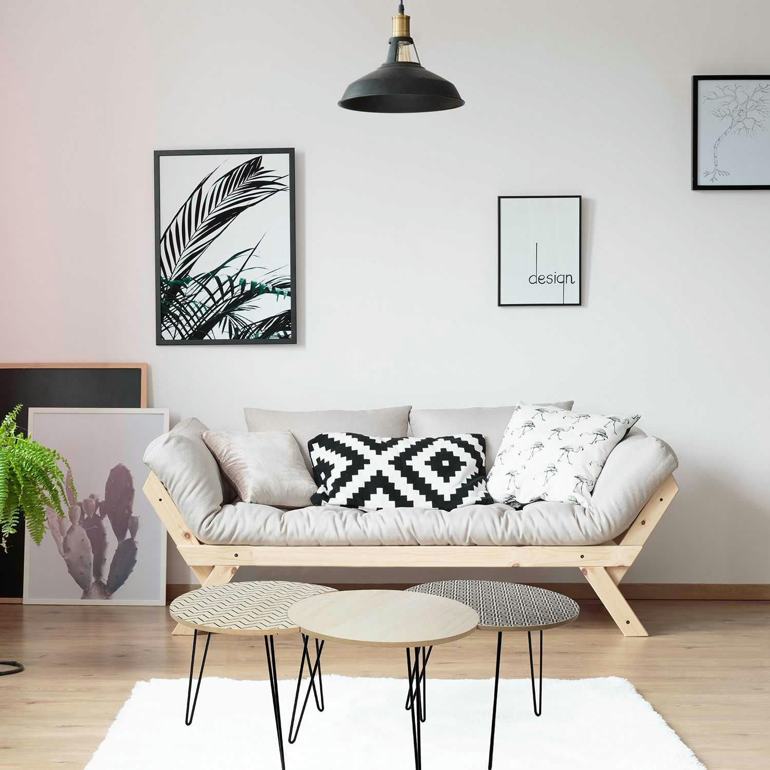 - Trio de tables gigognes beige