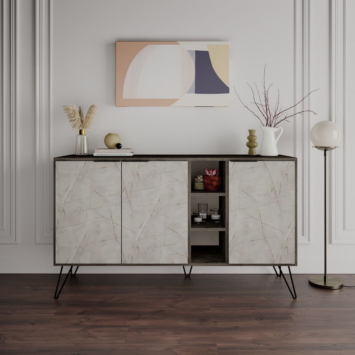 Calicosy - CLARA Buffet 3 nissen en 3 deuren - H83 cm
