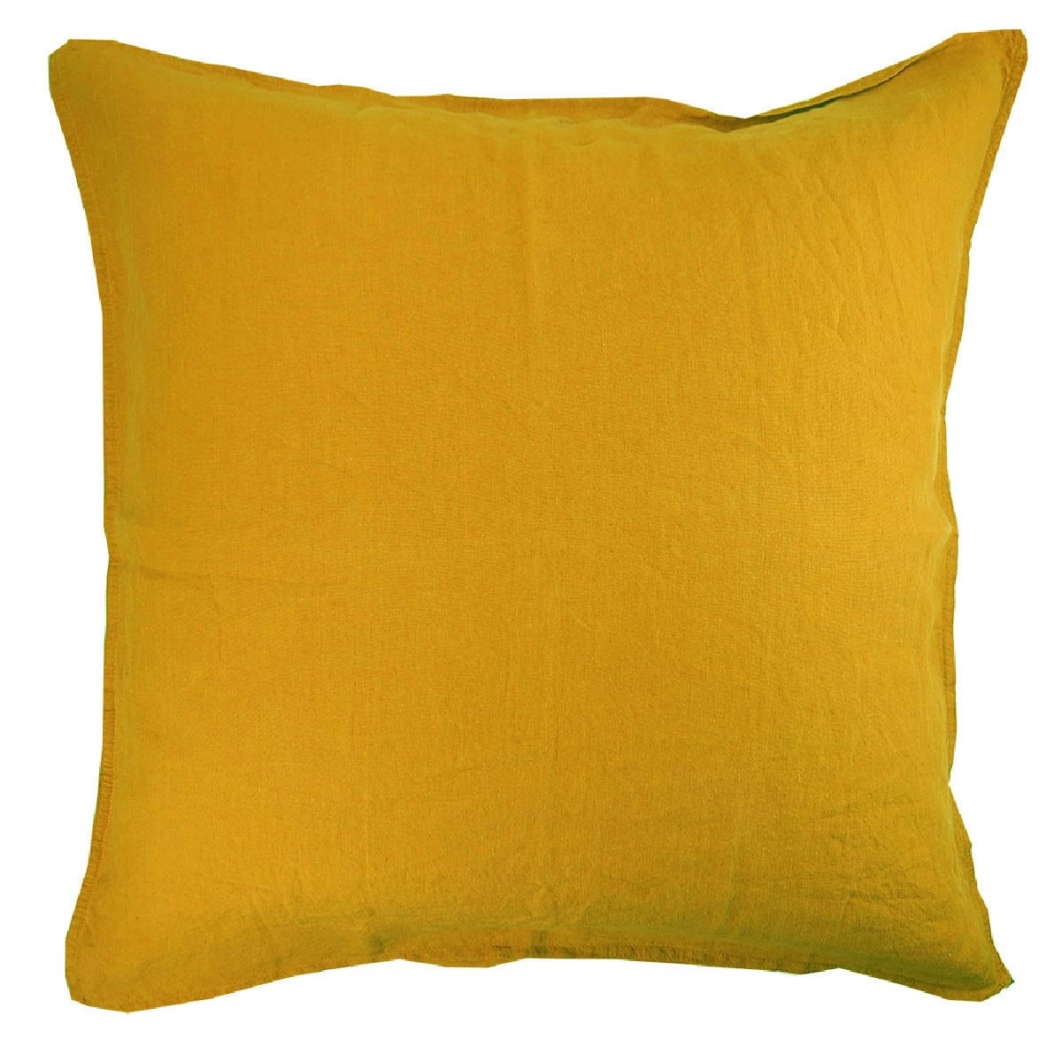 SYRACUSE CURRY - Taie d'oreiller  pur lin jaune 40x40