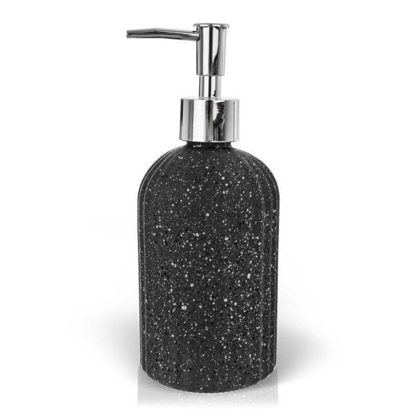Dozownik do mydła szklany szary pojemnik na mydło 450 ml