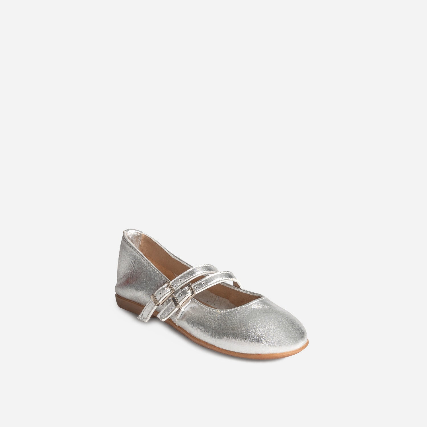 Babies BUGGY argentée cuir