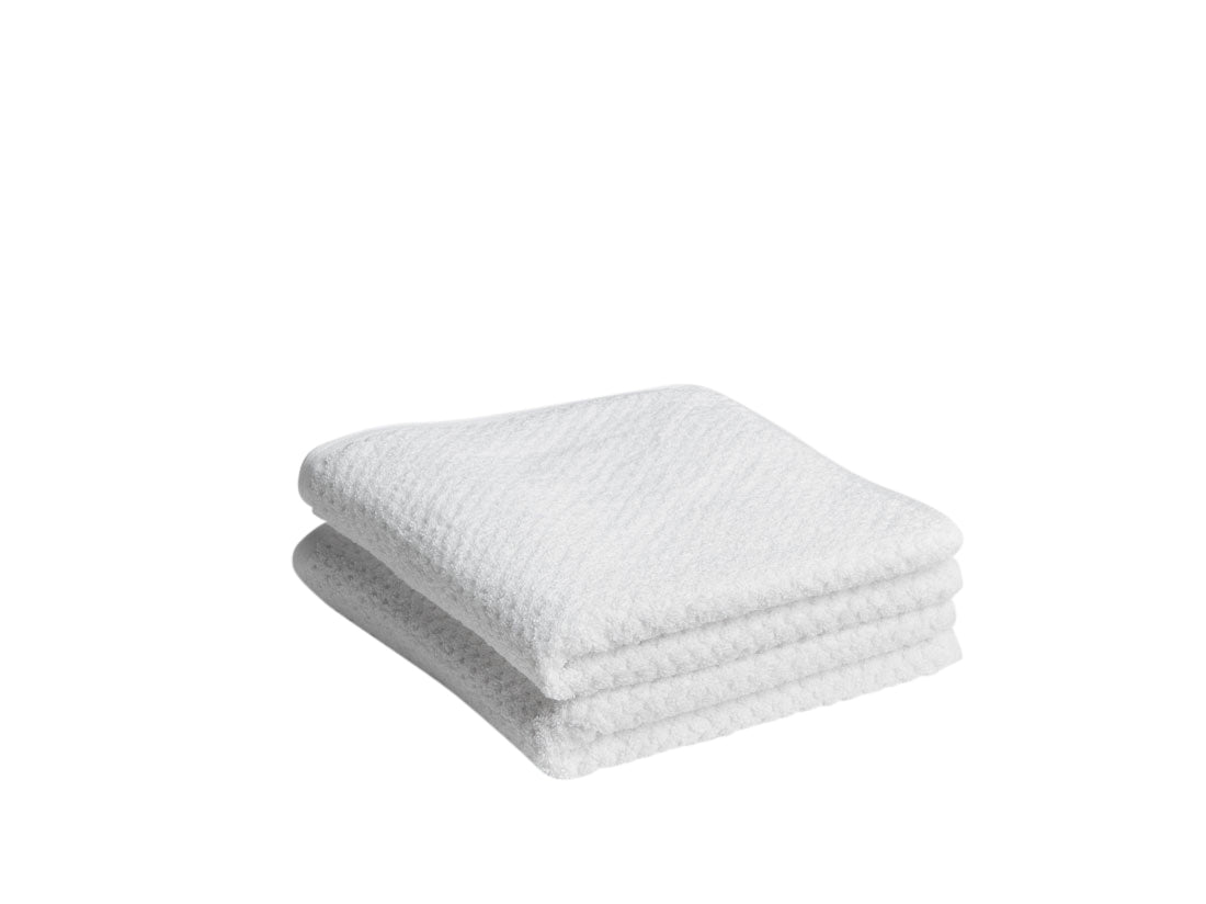 Yumeko handdoeken Dots - pure white - 50x100 - 2 st