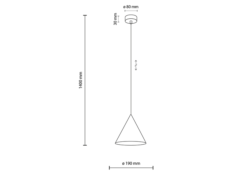 Lampa wisząca Cono White metalowa biała