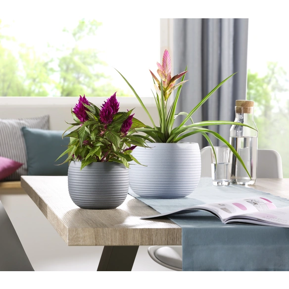Übertopf »LINARA«, Breite: 23,5 cm, grau, Keramik