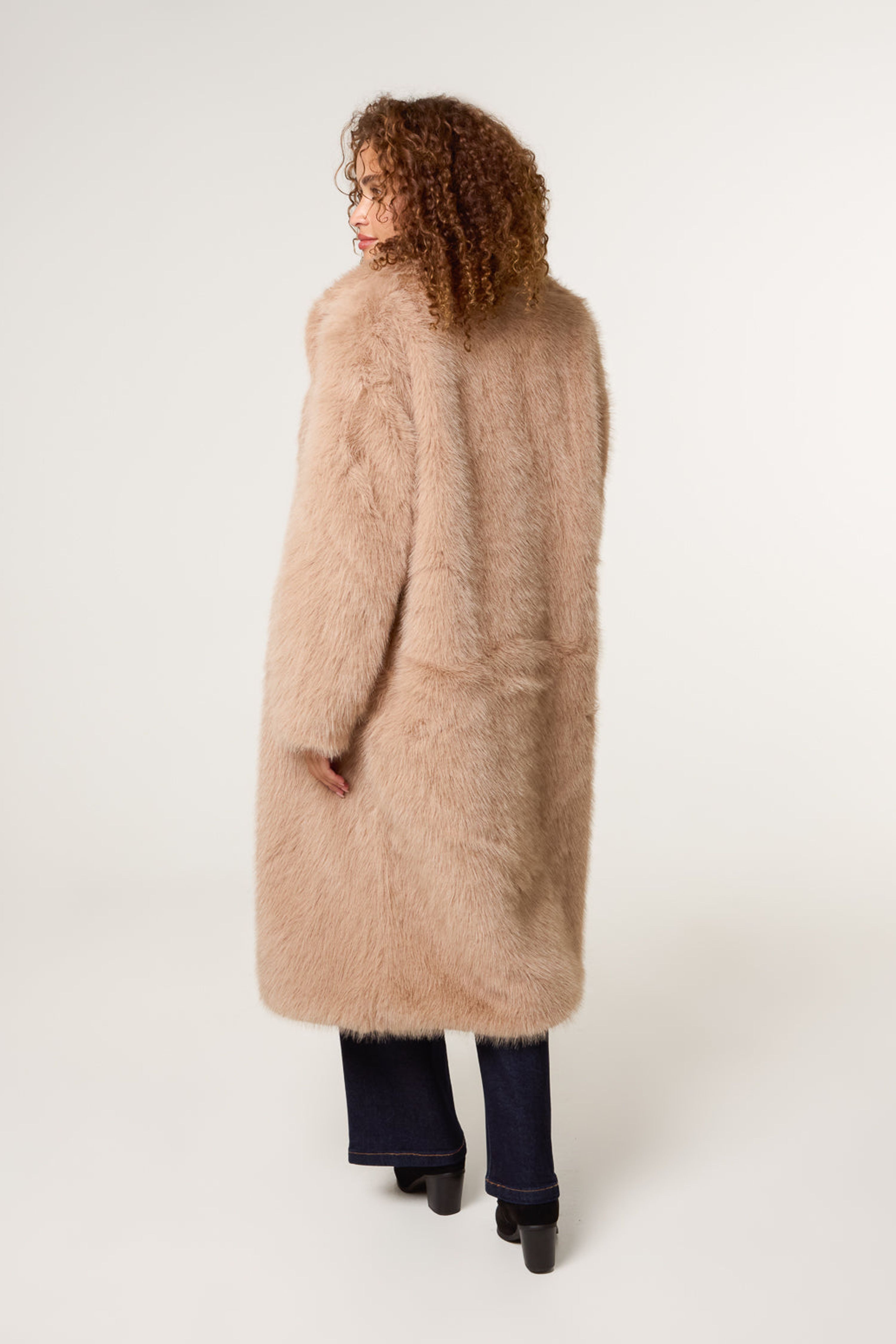 Blue Vanilla Light Brown Long Fluffy Coat