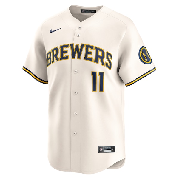 Jackson Chourio Milwaukee Brewers Nike Home Limited Jersey - Cream