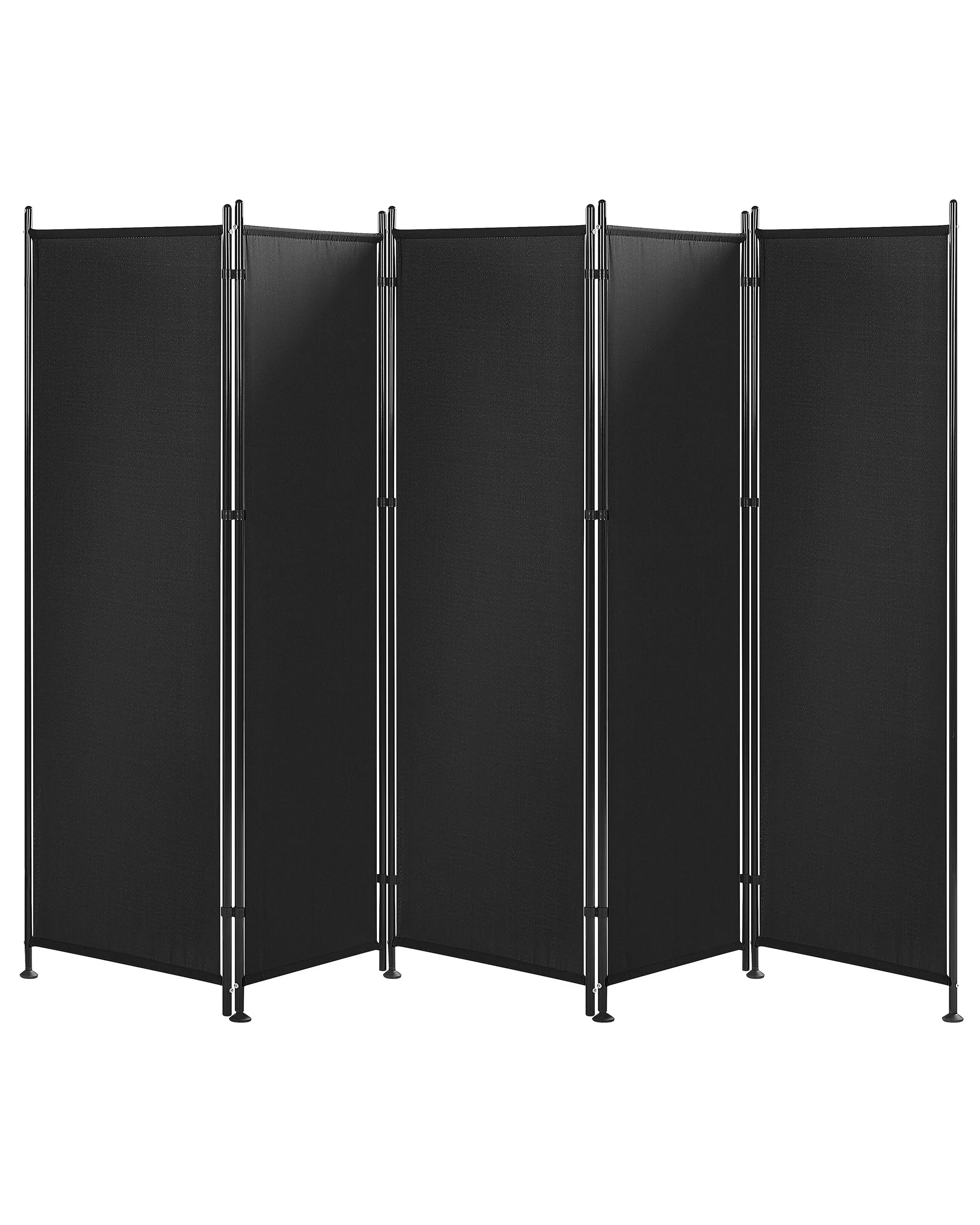 5 Panel Room Divider NARNI Black 270 cm 170 cm