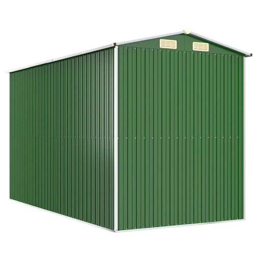 NNEVL Garden Shed Green 192x357x223 cm Galvanised Steel