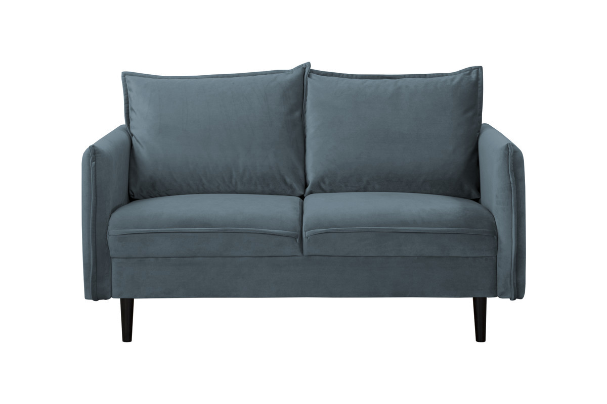 Ropez Juli sofa 2 osobowa wysokie nogi tkanina welur turkus