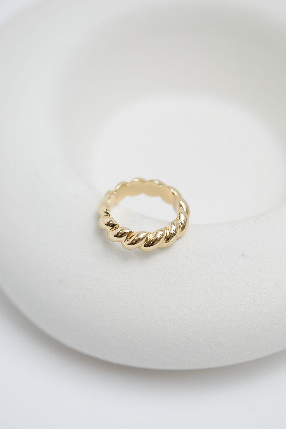 Jon Richard Gold Plated Polished Twisted Ring