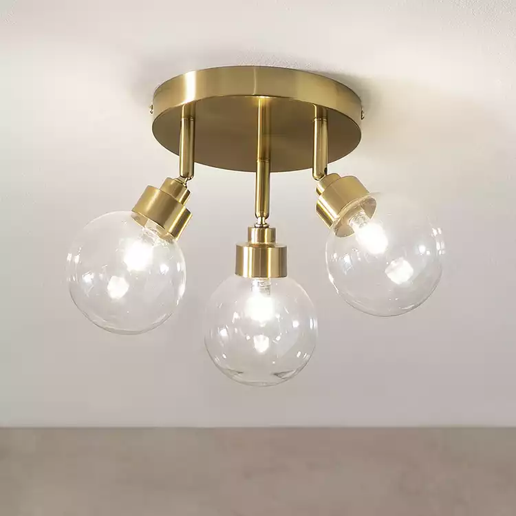 Argos Home Tay Stainless Steel 3 Lights Spotlight - Brass